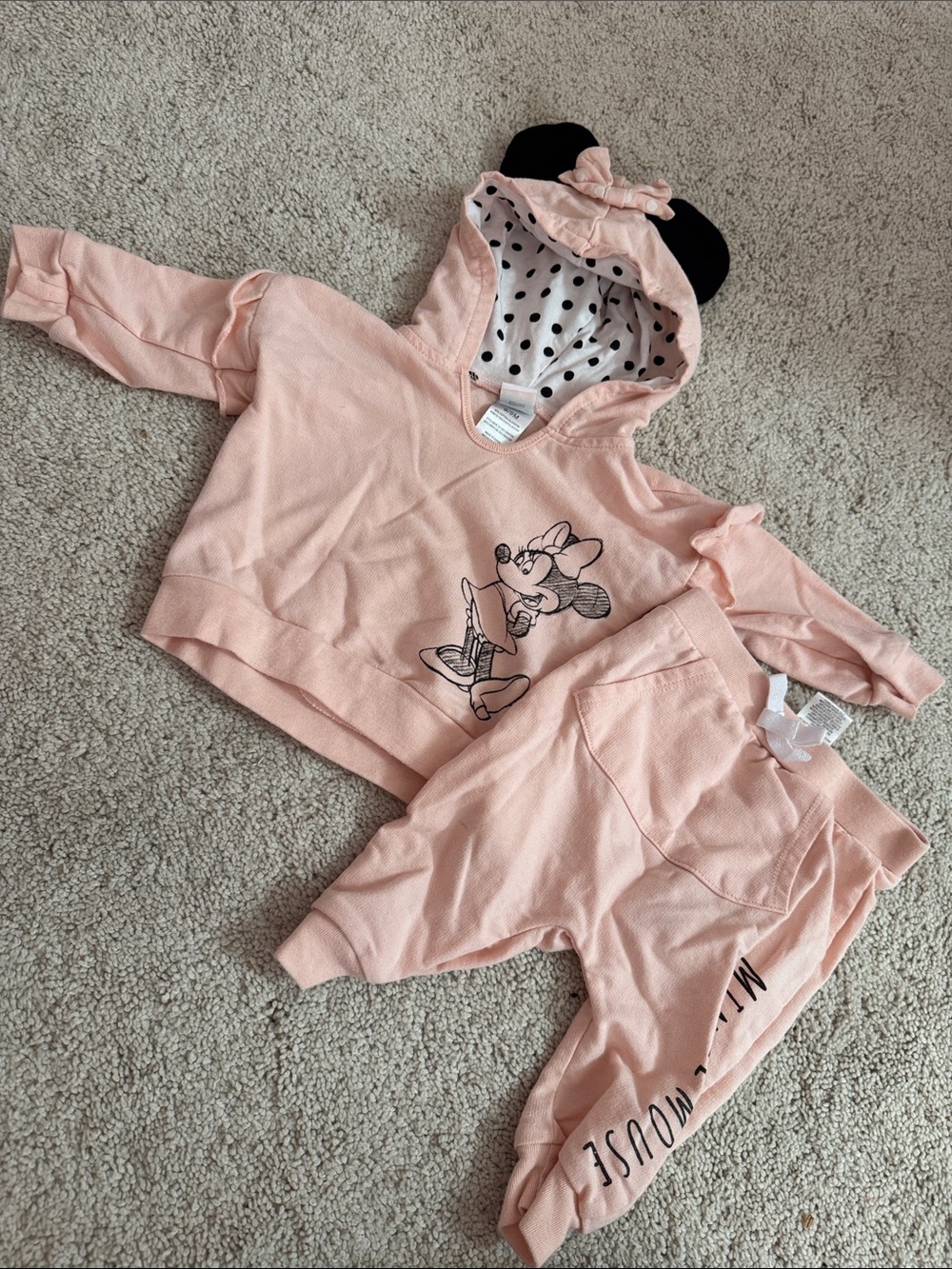 Disney Pink Minnie Mouse Two-Piece Kids Matching Set